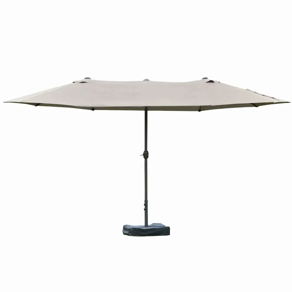 Parasols - Parasol de jardin XXL manivelle acier polyester haute densité - AOSOM BUSINESS