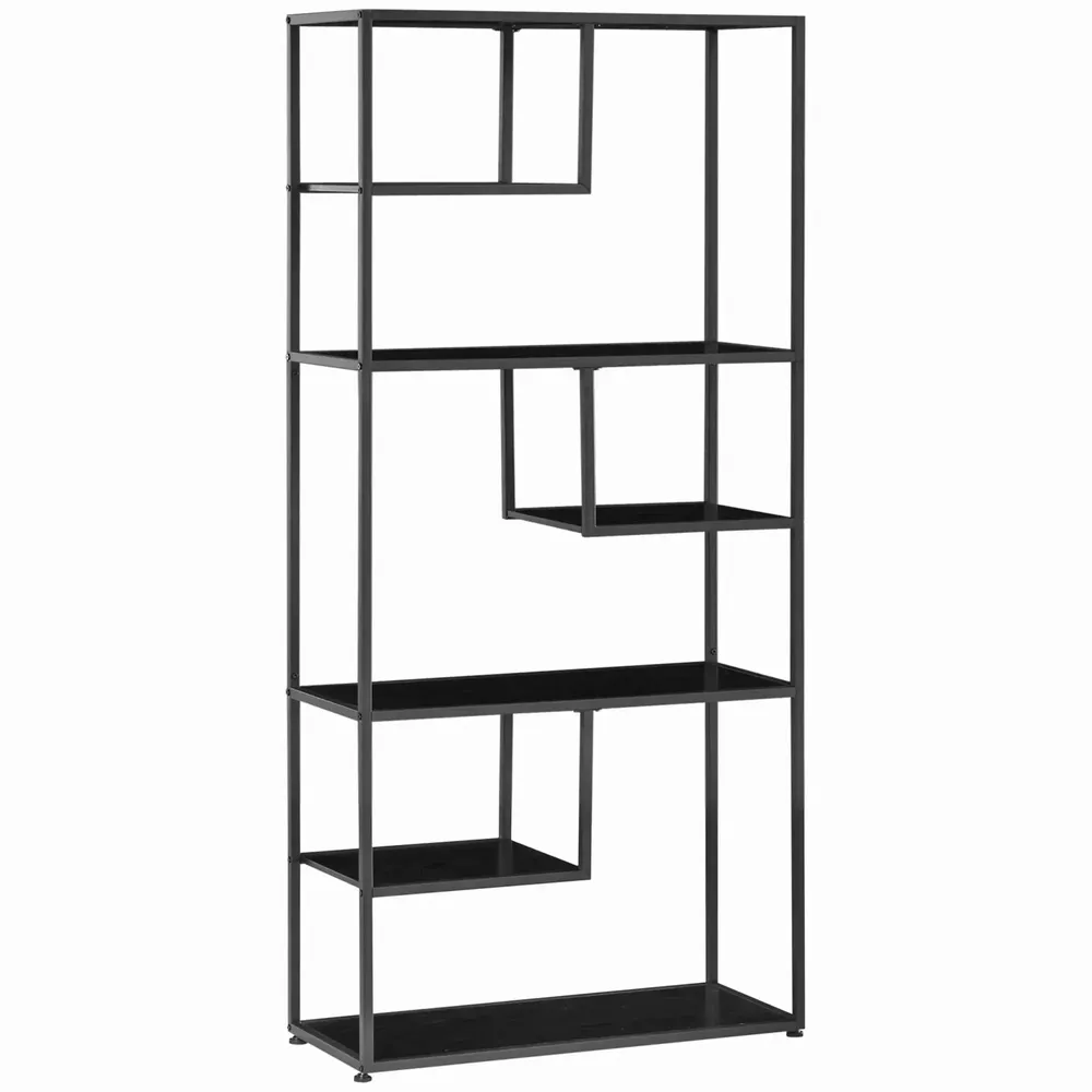 Bookshelves - Industrial style bookcase storage shelf 7 levels - AOSOM BUSINESS