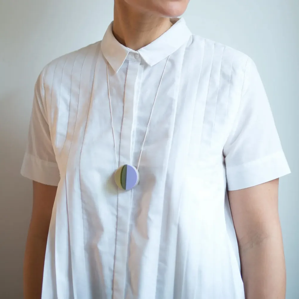 Jewelry - Dexel Necklace / Constructivist-Inspired pendant with sculptural lines - PAMELA COROMOTO