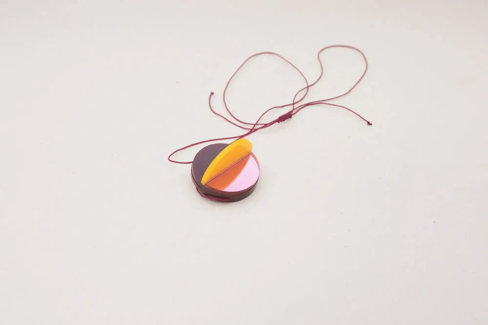 Jewelry - Dexel Necklace / Constructivist-Inspired pendant with sculptural lines - PAMELA COROMOTO