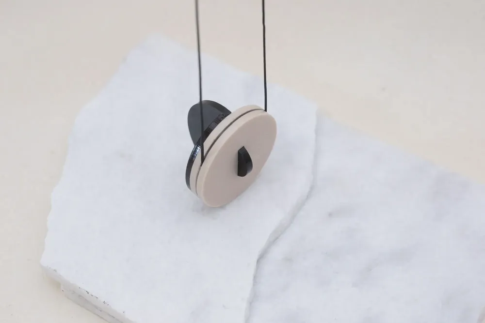 Jewelry - Dexel Necklace / Constructivist-Inspired pendant with sculptural lines - PAMELA COROMOTO