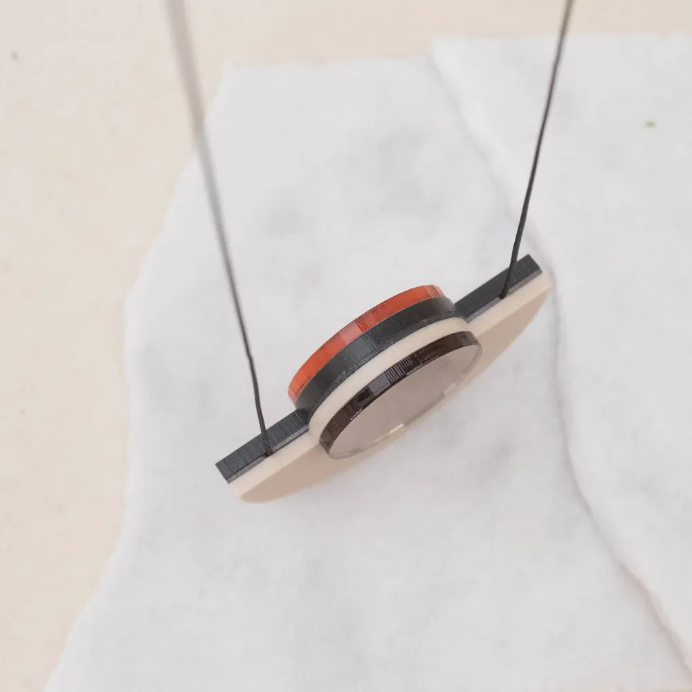 Bijoux - Blok Necklace – Reversible pendant with bold minimalist design - PAMELA COROMOTO