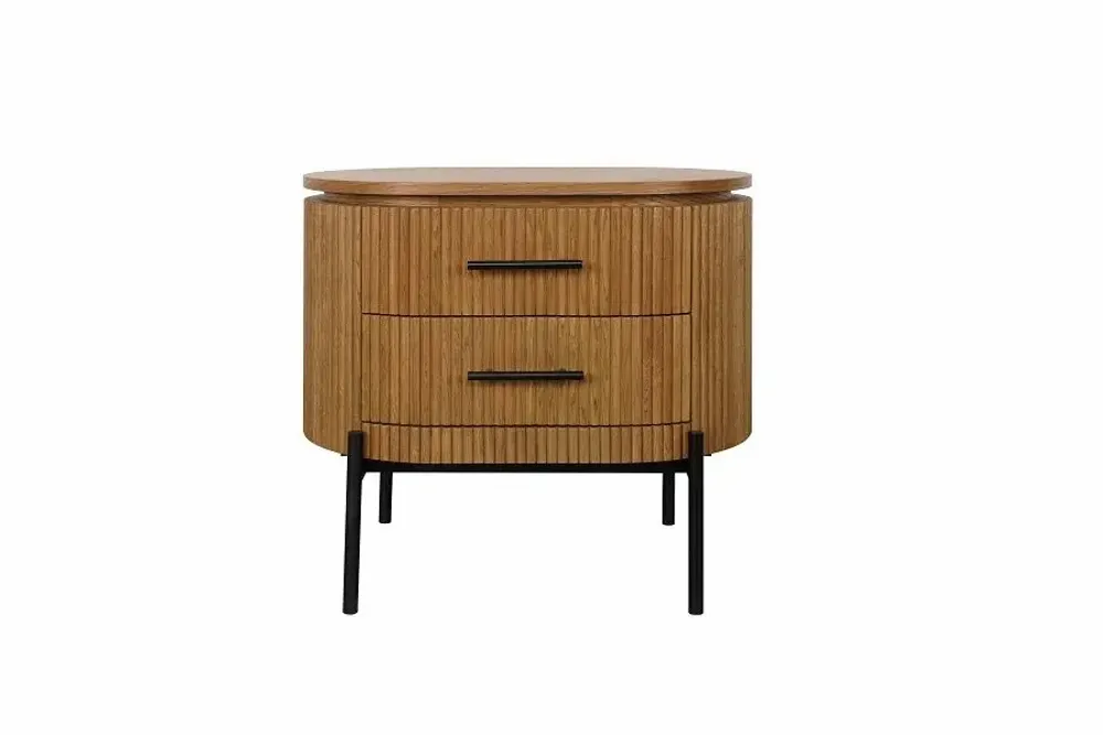 Chests of drawers - END OF SOFA 2 DRAWERS 'MALIBU' BEIGE OAK 65x42x60h - FANCY