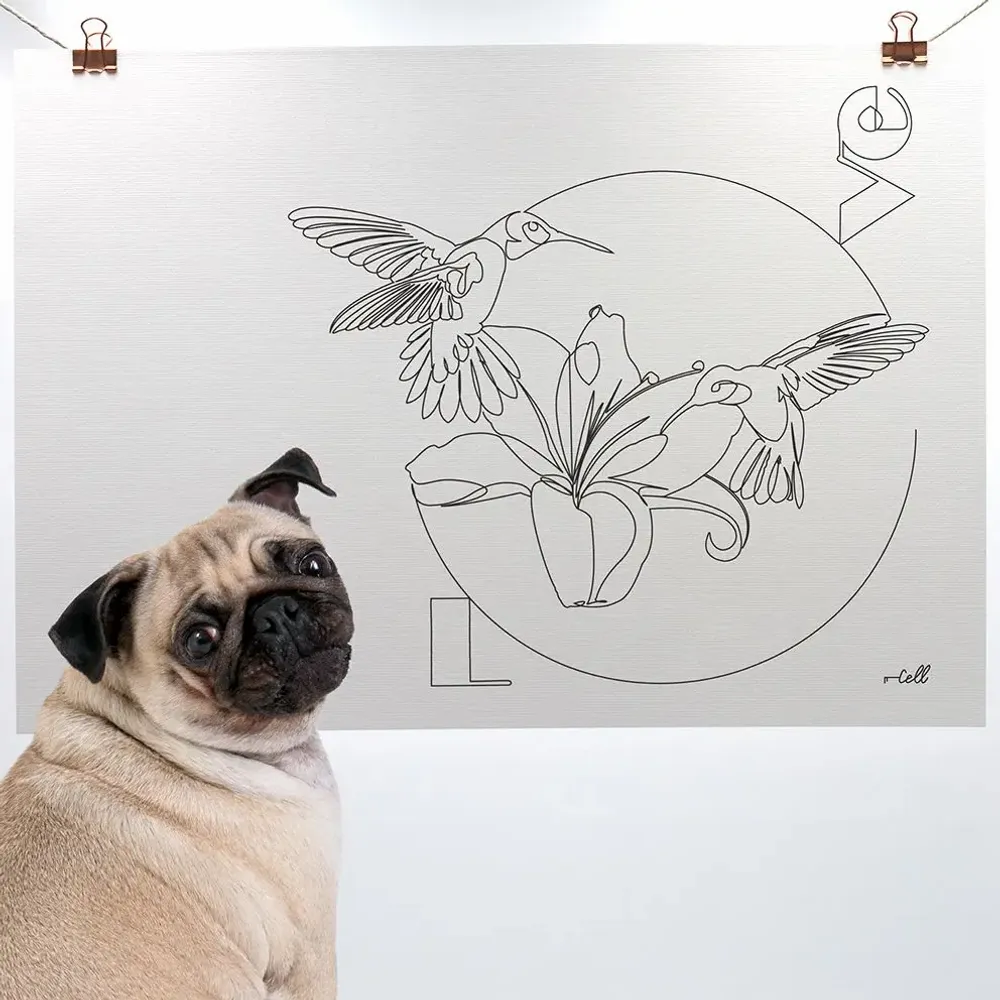 Other wall decoration - A3 Print on FineArt Paper - COSETTE ET LES LYS