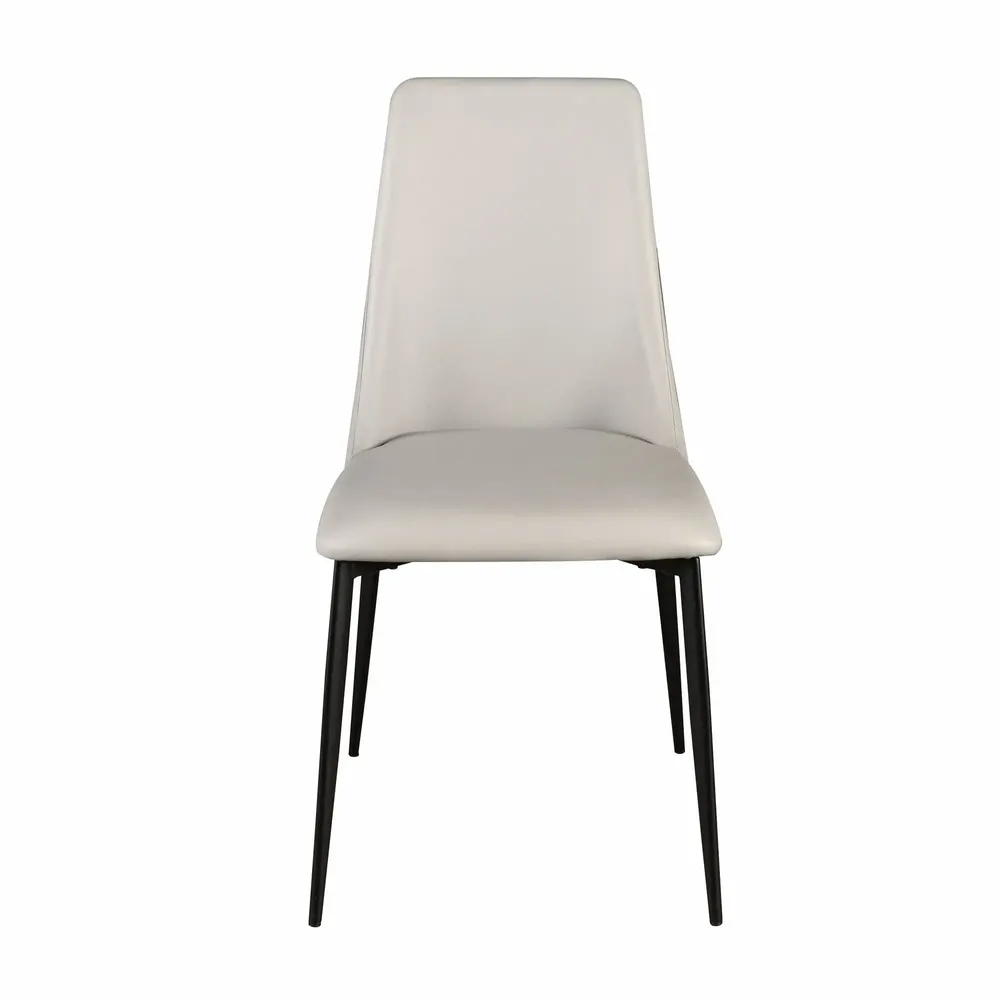 Chairs - Light grey leatherette chair - ANGEL CERDÁ