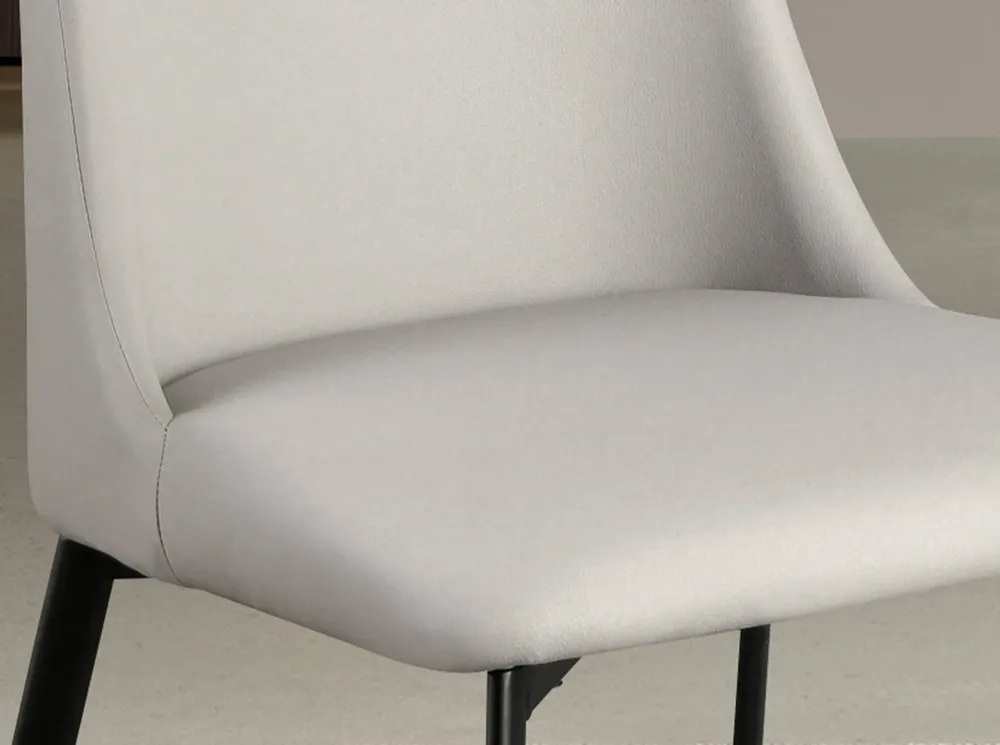 Chairs - Light grey leatherette chair - ANGEL CERDÁ