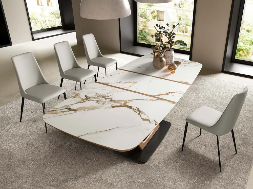 Chairs - Light grey leatherette chair - ANGEL CERDÁ