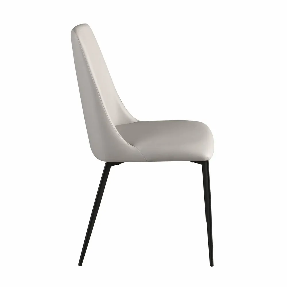 Chairs - Light grey leatherette chair - ANGEL CERDÁ