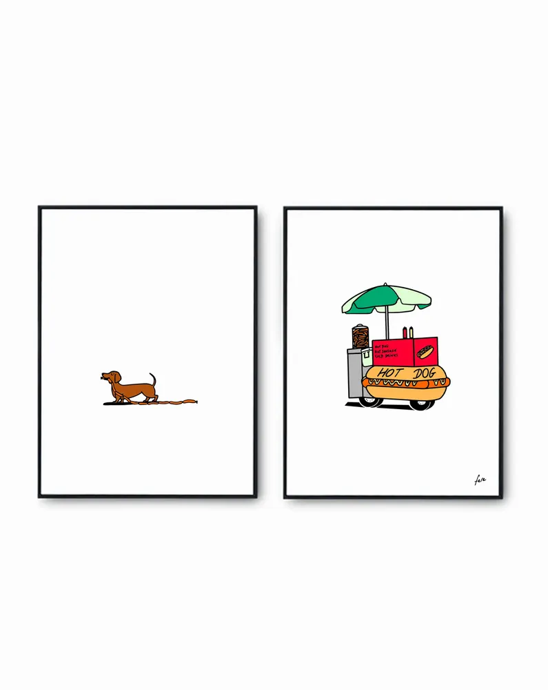 Affiches - DUOS D'AFFICHES SHOPS AND DOGS - Quand les chiens tiennent boutique - FERE