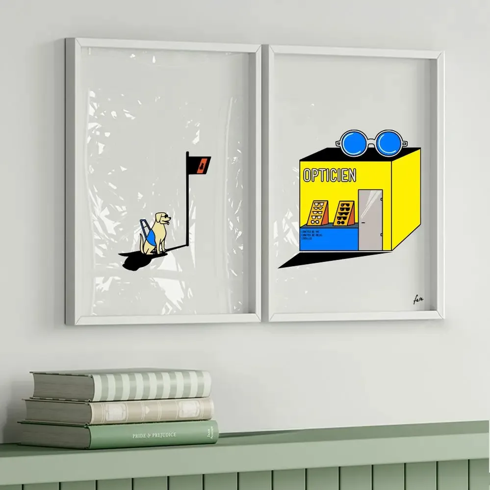 Affiches - DUOS D'AFFICHES SHOPS AND DOGS - Quand les chiens tiennent boutique - FERE