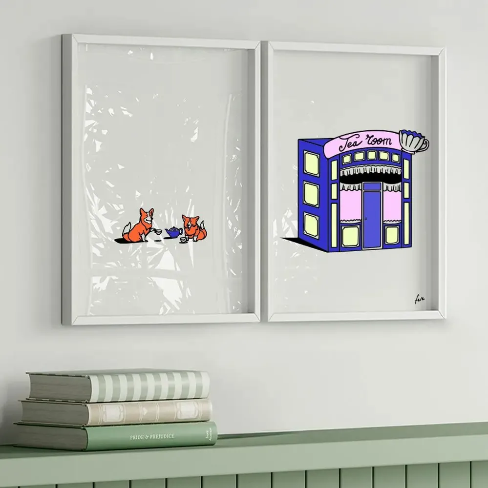 Affiches - DUOS D'AFFICHES SHOPS AND DOGS - Quand les chiens tiennent boutique - FERE