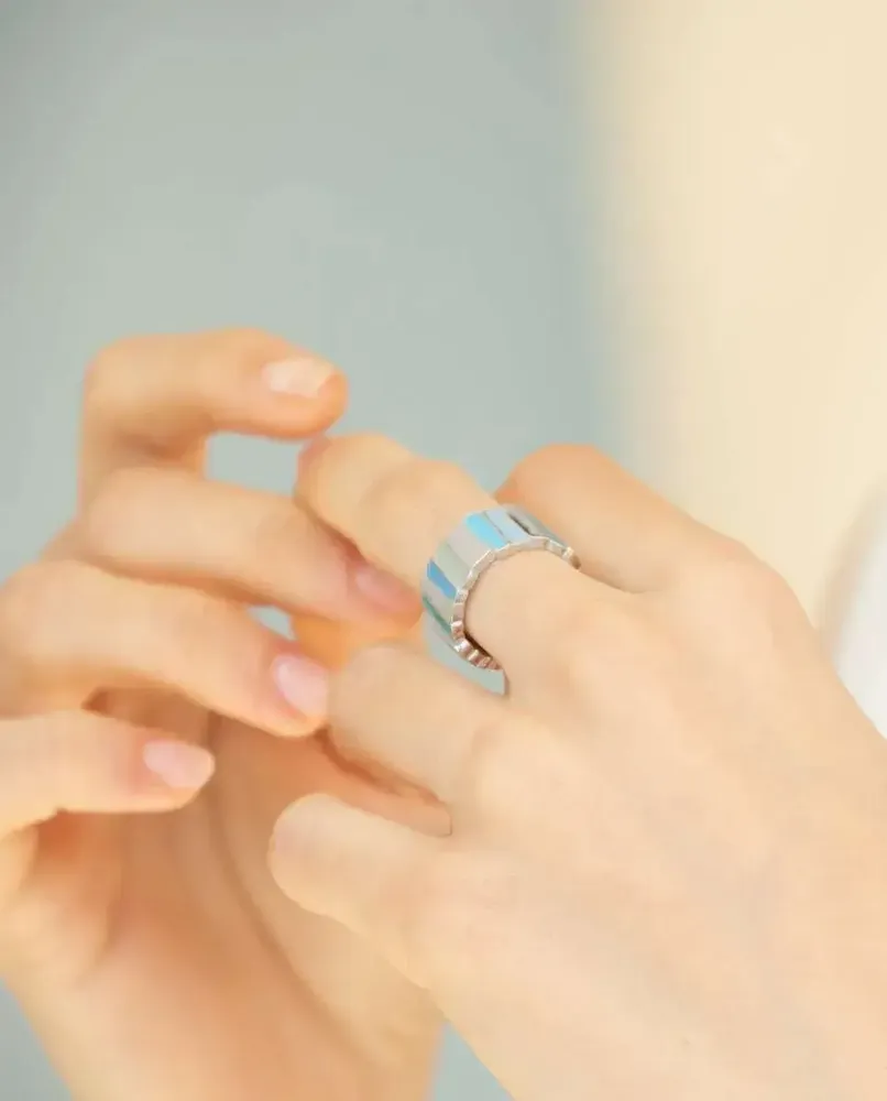 Bijoux - BAGUE EN ARGENT PALETTE - JOIDART