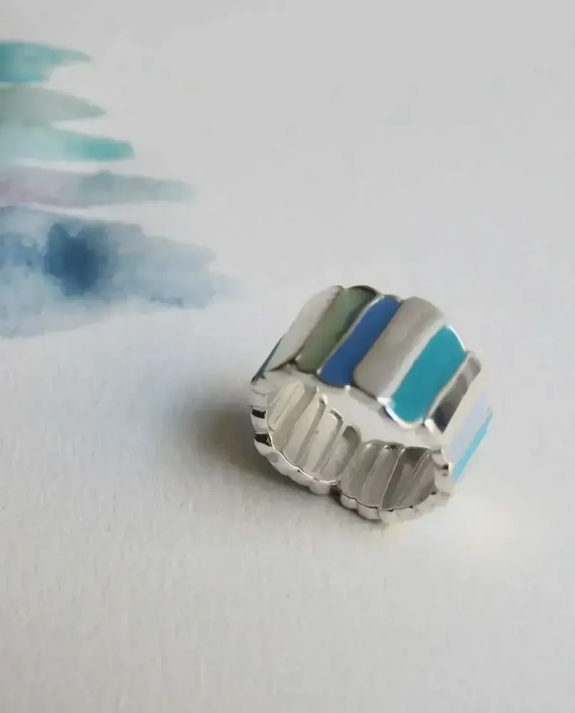 Bijoux - BAGUE EN ARGENT PALETTE - JOIDART