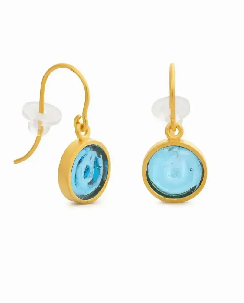 Bijoux - BOUCLES D'OREILLES CROCHET DORÉES GAUDÍ JEWELRY BLEU - JOIDART