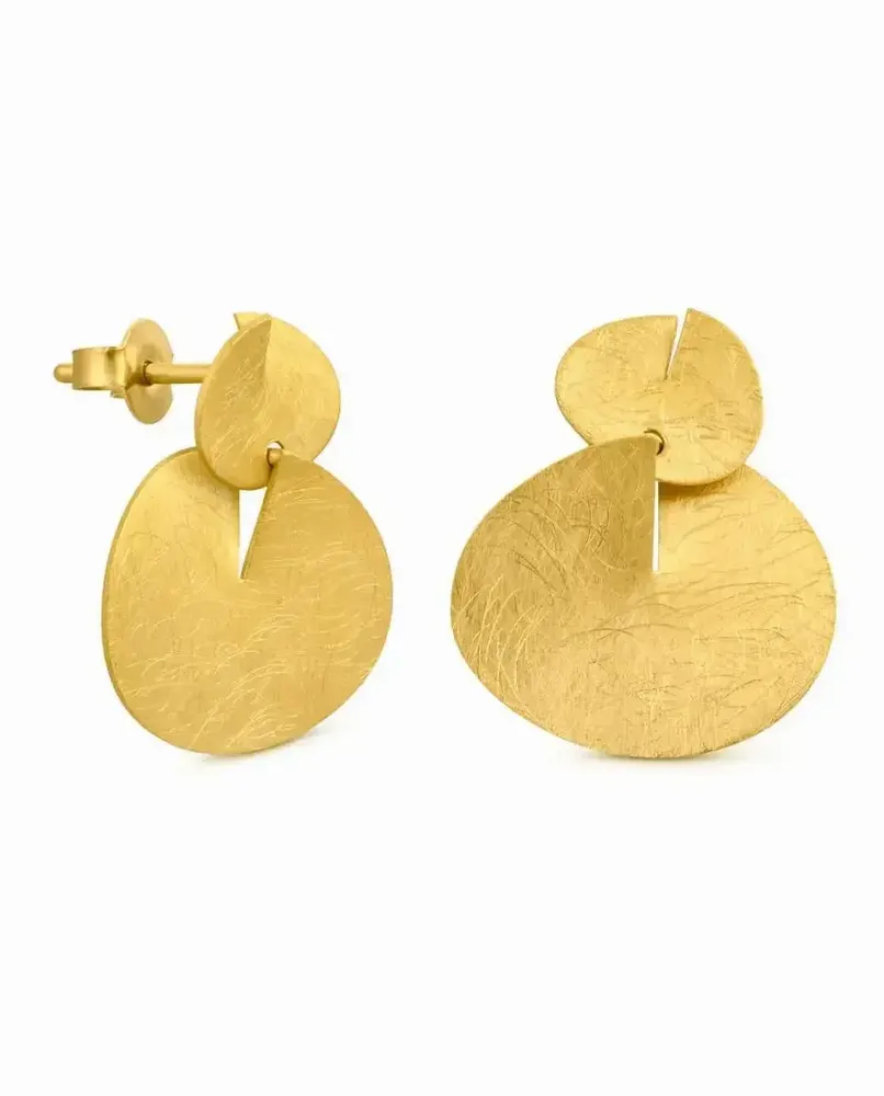 Bijoux - BOUCLES D'OREILLES DOUBLES DORÉES TAGLIO - JOIDART