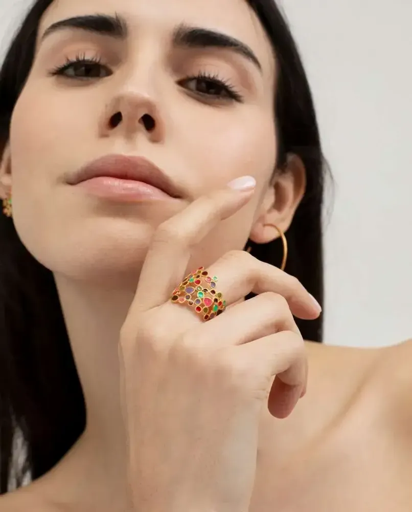 Jewelry - GOLDEN RING CANDY COLOURS - JOIDART