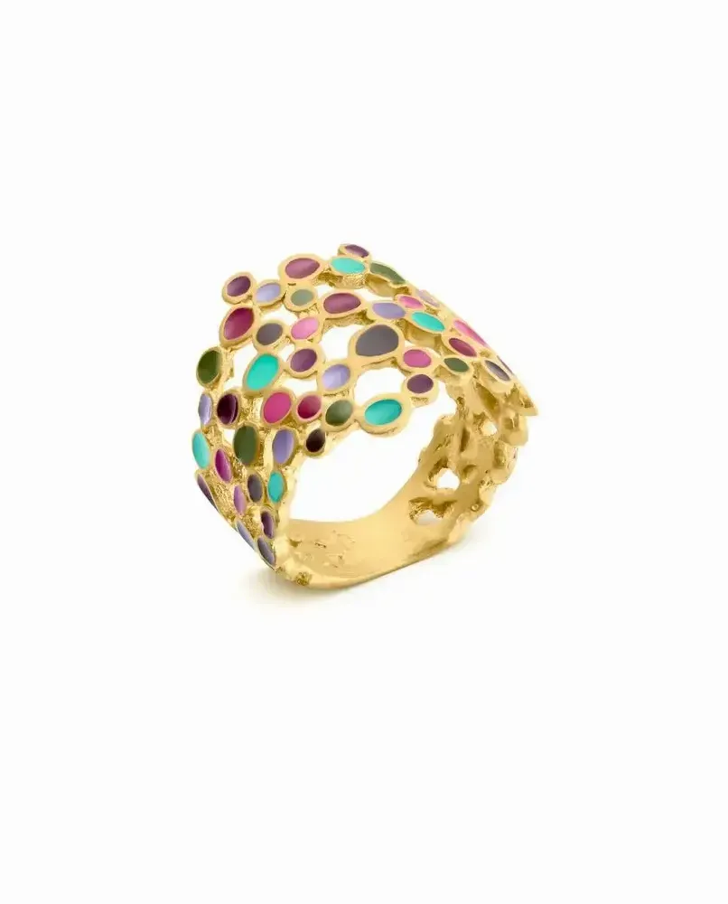 Jewelry - GOLDEN RING CANDY COLOURS - JOIDART