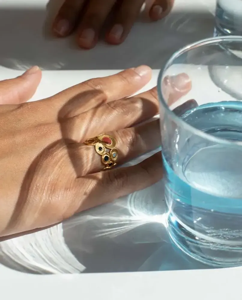 Bijoux - BAGUE DORÉE FAVORITA COLORS - JOIDART