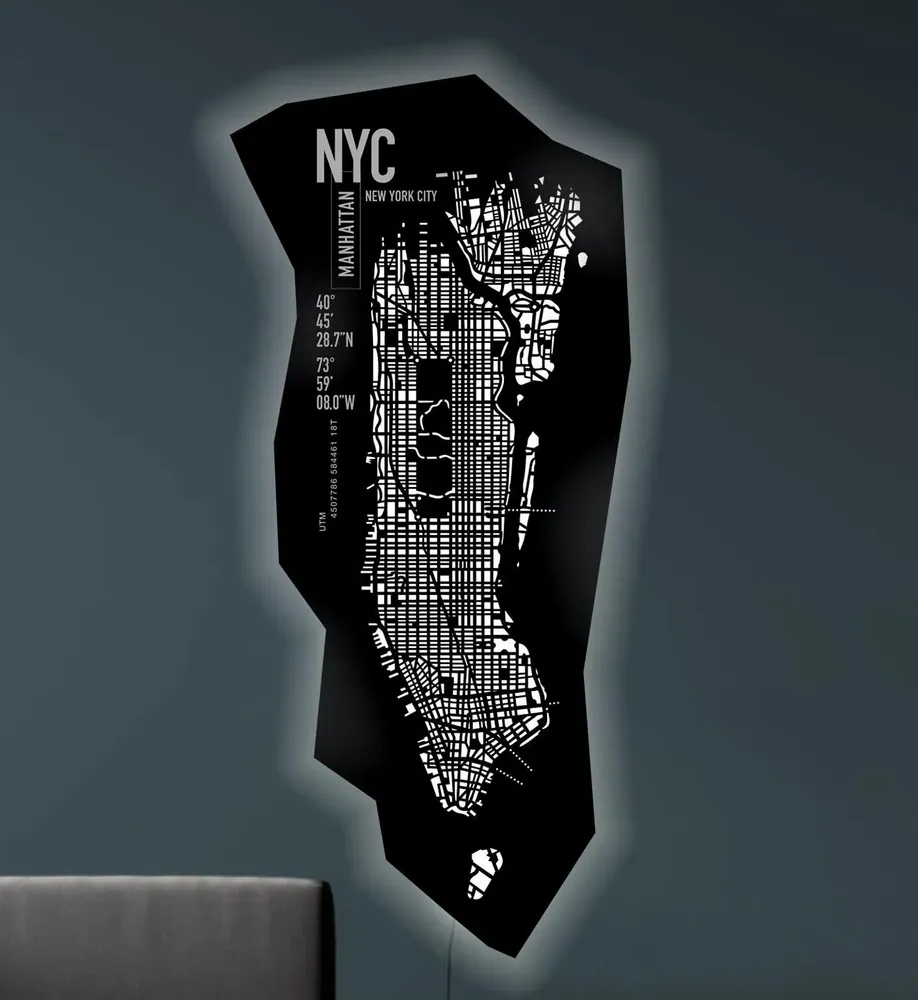 Wall lamps - New York Wall Lamp in Leather, Backlit with LED Customizable - FRANK&FRANK