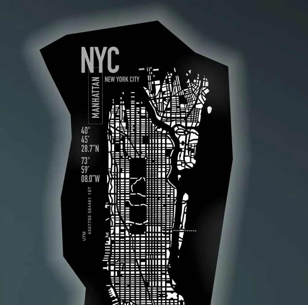 Wall lamps - New York Wall Lamp in Leather, Backlit with LED Customizable - FRANK&FRANK