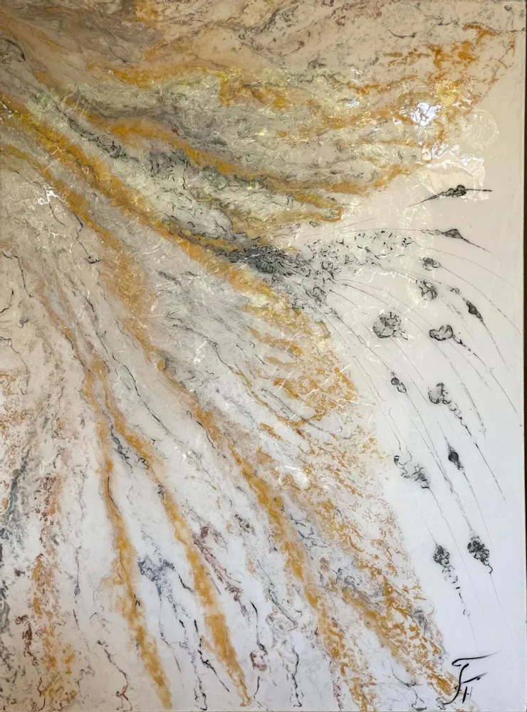 Tableaux - "Ailes d’Or" peinture acrylique sur toile, recouverte de résine époxy - TURIK&ART (KSENIIA TURIK)