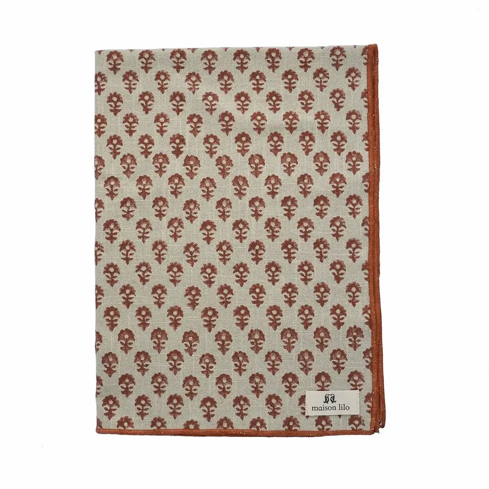 Torchons textile - Torchons en coton flammé Bloom imprimés blockprint - MAISON LILO