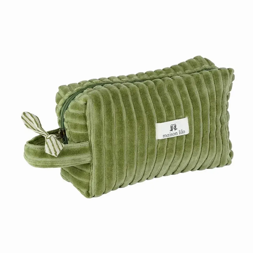 Linens - Corduroy pouches with blockprint lining - MAISON LILO