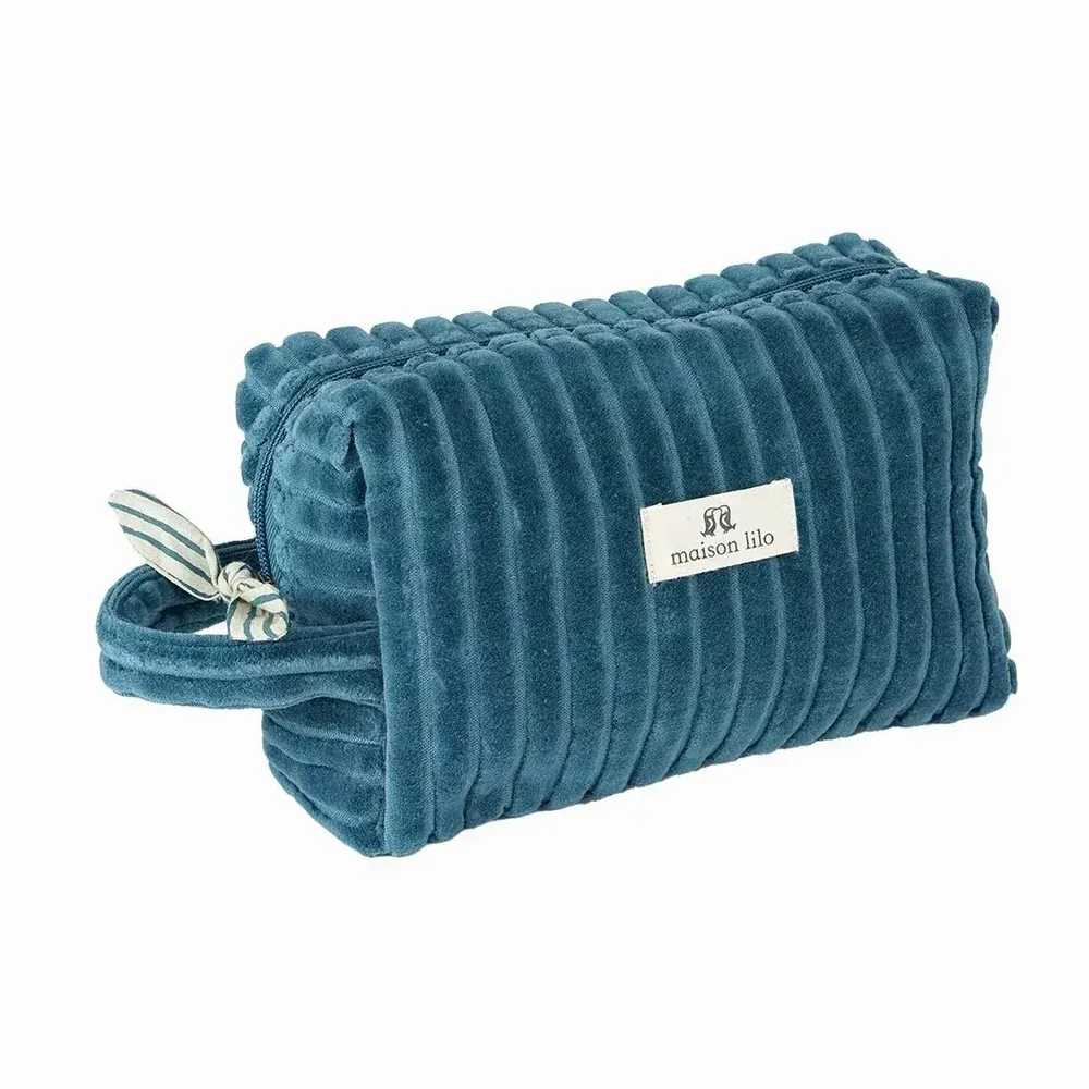 Linens - Corduroy pouches with blockprint lining - MAISON LILO