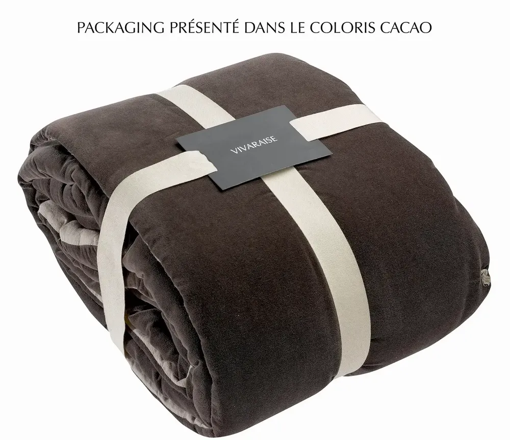 Bed linens - Elise Pom-Pom Comforter Grège 80 X 180 - MAISON VIVARAISE - SDE VIVARAISE WINKLER