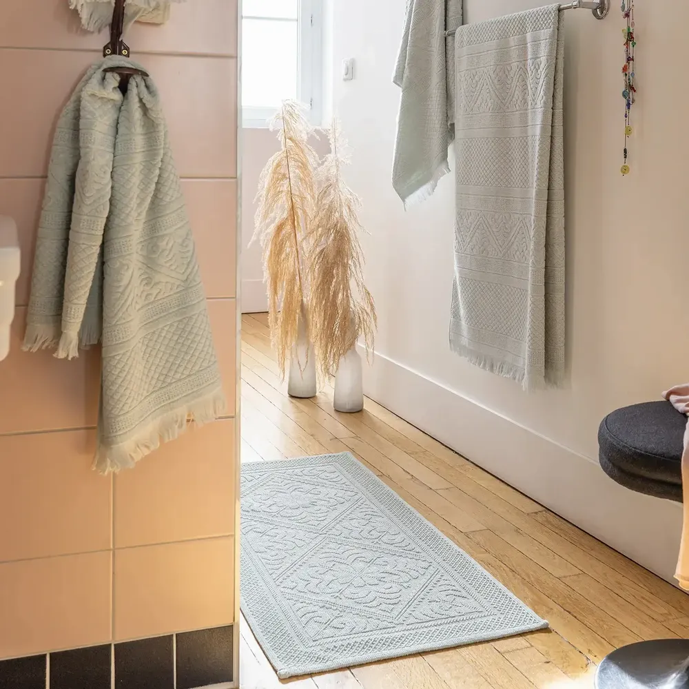 Other bath linens - Enzo Bath Mat Jade 54 X 64 - MAISON VIVARAISE - SDE VIVARAISE WINKLER