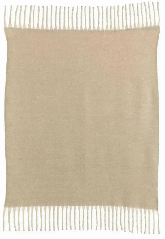 Throw blankets - Isabel Recycled Plain Throw Naturel 130 X 160 - MAISON VIVARAISE - SDE VIVARAISE WINKLER