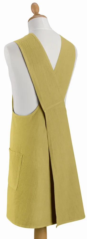 Aprons - Recycled Japanese Kitchen Apron Haru Kaki 78 X 100 - MAISON VIVARAISE - SDE VIVARAISE WINKLER