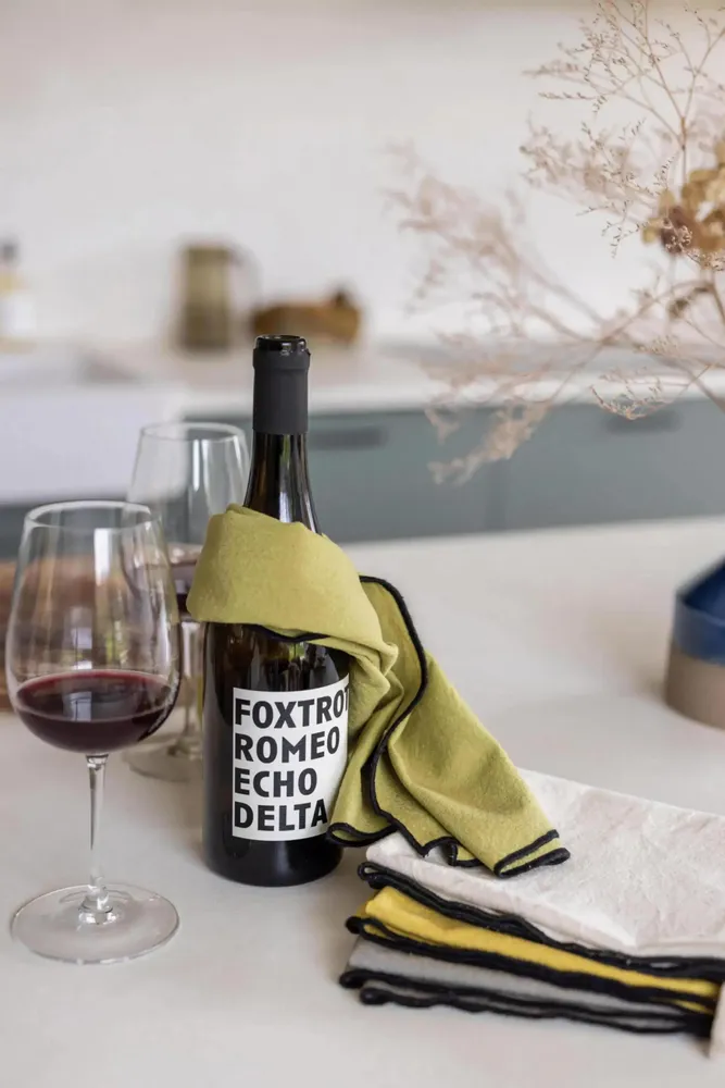 Dish towels - Recycled Tea Towel Isae Kaki 50 X 70 - MAISON VIVARAISE - SDE VIVARAISE WINKLER