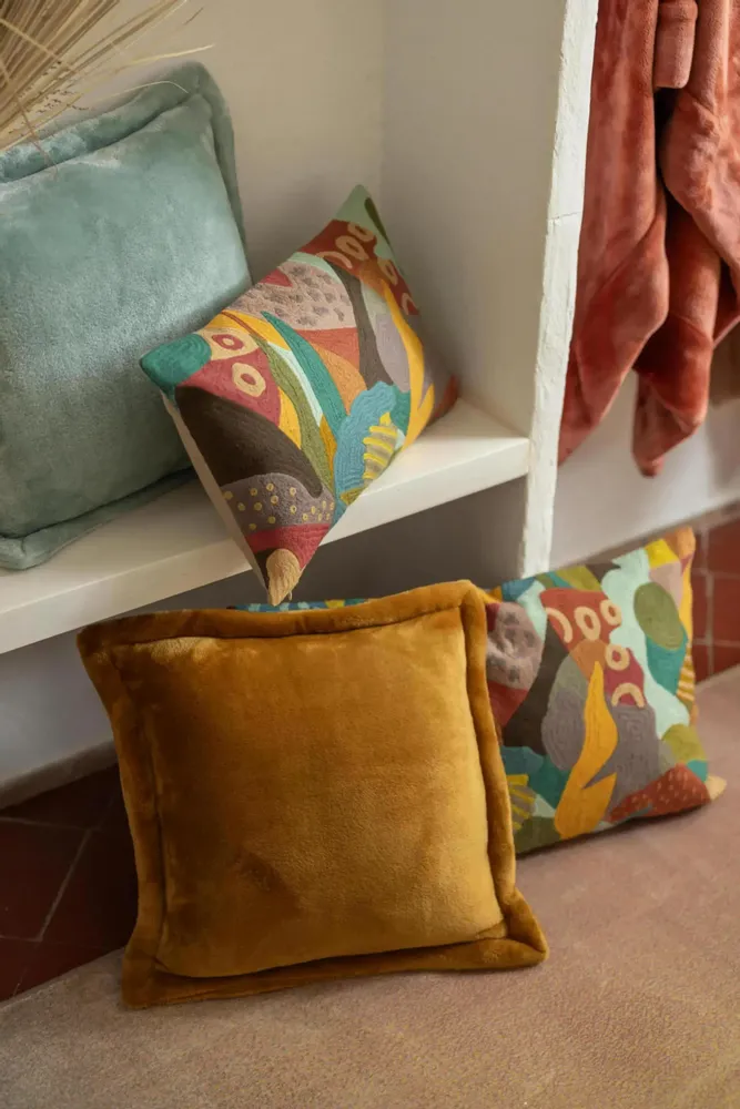Cushions - Tender Cushion Safran 50 X 50 - MAISON VIVARAISE - SDE VIVARAISE WINKLER