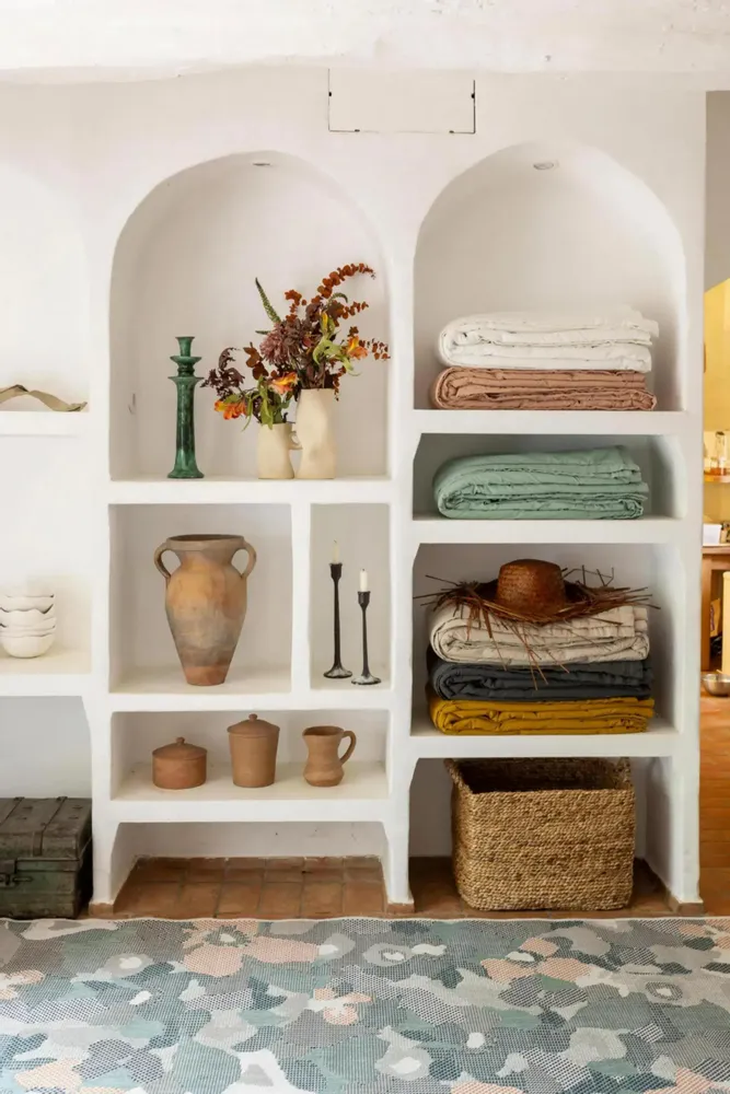 Linge de lit - Jeté de lit Tika Safran 260 x 260 - MAISON VIVARAISE - SDE VIVARAISE WINKLER