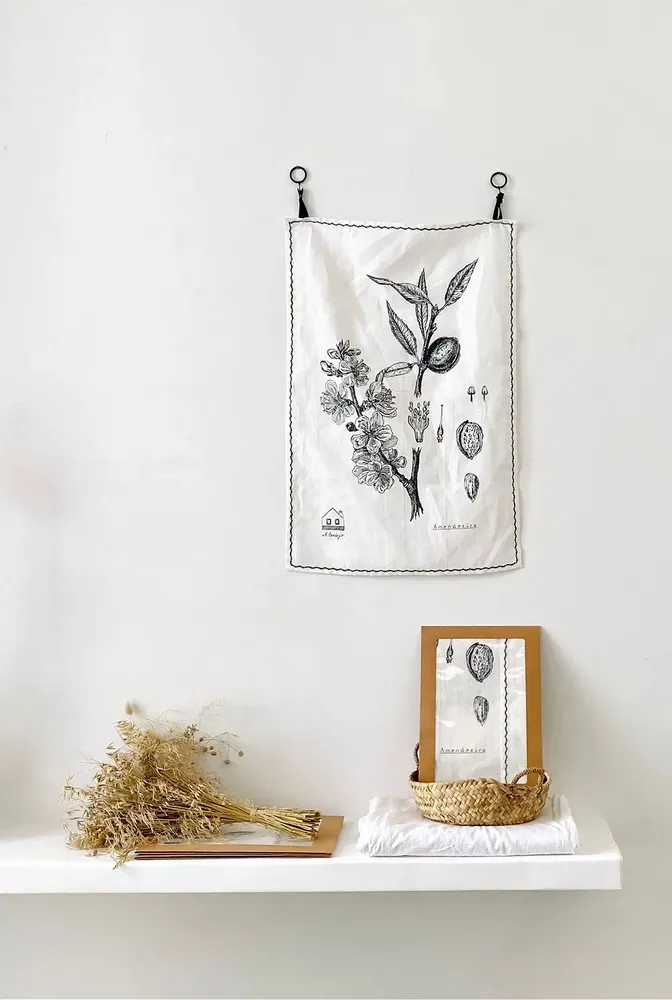 Kitchen linens - Amendoeira/Almond tree- Tea Towel - LUZ EDITIONS