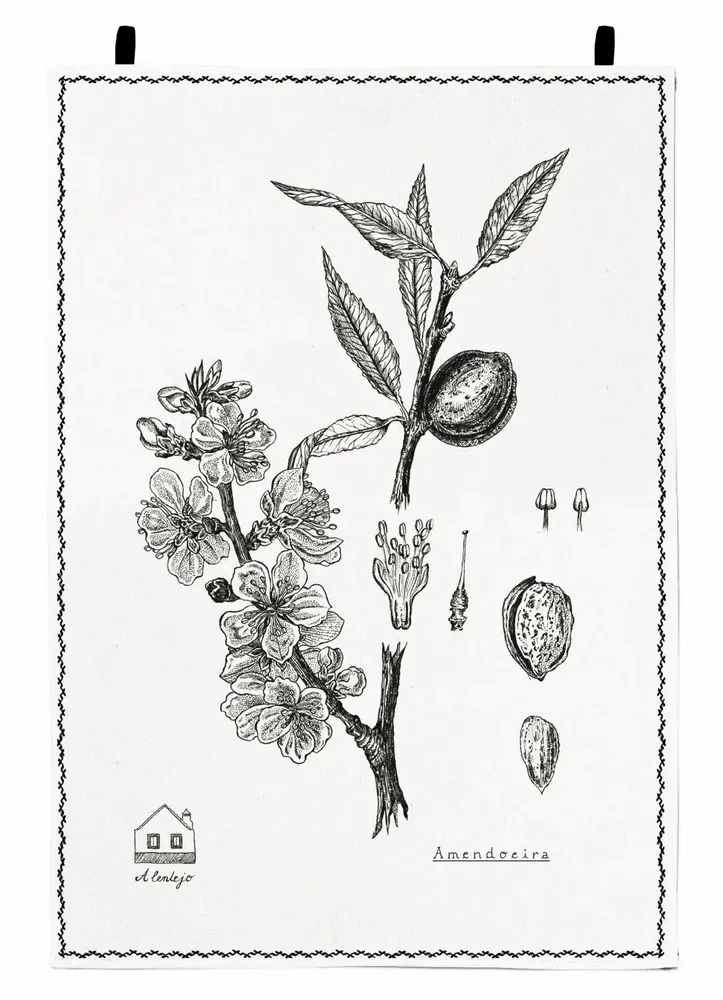 Kitchen linens - Amendoeira/Almond tree- Tea Towel - LUZ EDITIONS