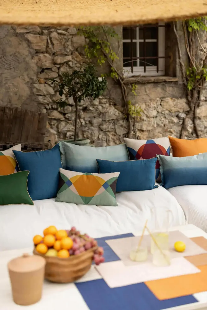Cushions - Zeff Shade Cushion Indigo 40 X 65 - MAISON VIVARAISE - SDE VIVARAISE WINKLER