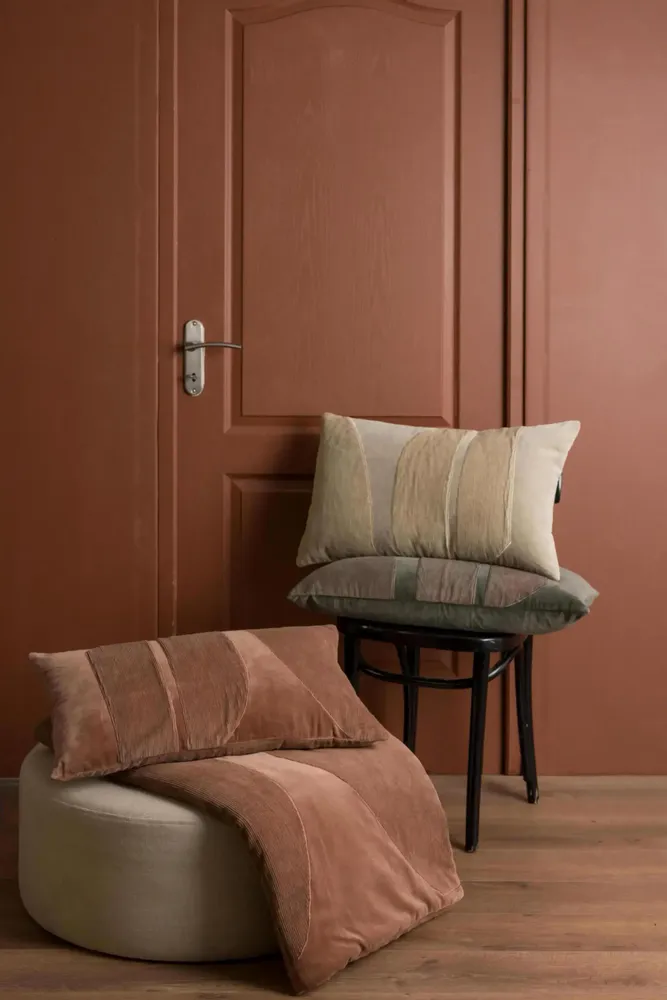 Bed linens - Fara Corduroy Comforter Bois de rose 85 X 200 - MAISON VIVARAISE - SDE VIVARAISE WINKLER