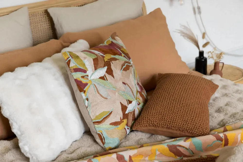 Cushions - Recycled Cushion Maïa Cuivre 30 X 50 - MAISON VIVARAISE - SDE VIVARAISE WINKLER