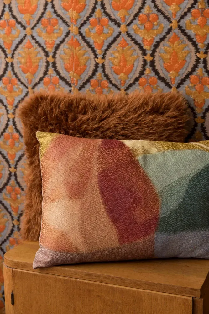 Cushions - Embroidered Cushion Nevio Multico 40 X 65 - MAISON VIVARAISE - SDE VIVARAISE WINKLER