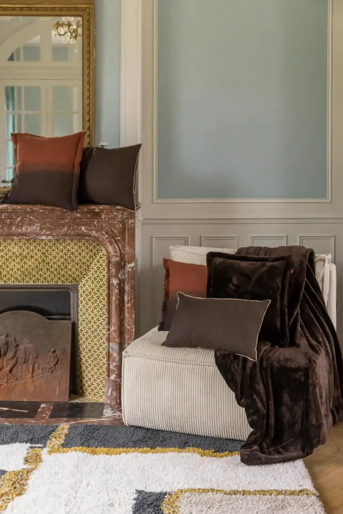 Cushions - Zeff Shade Cushion Ébène 45 X 45 - MAISON VIVARAISE - SDE VIVARAISE WINKLER