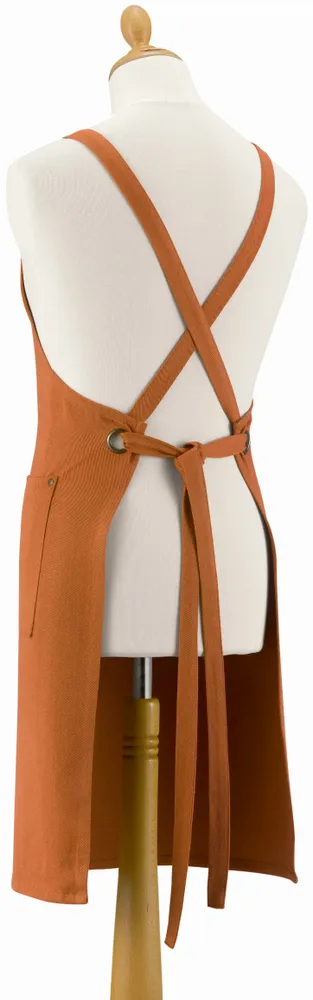 Kitchen linens - Recycled kitchen apron with pockets Artisan Cannelle 72 X 85 - MAISON VIVARAISE - SDE VIVARAISE WINKLER