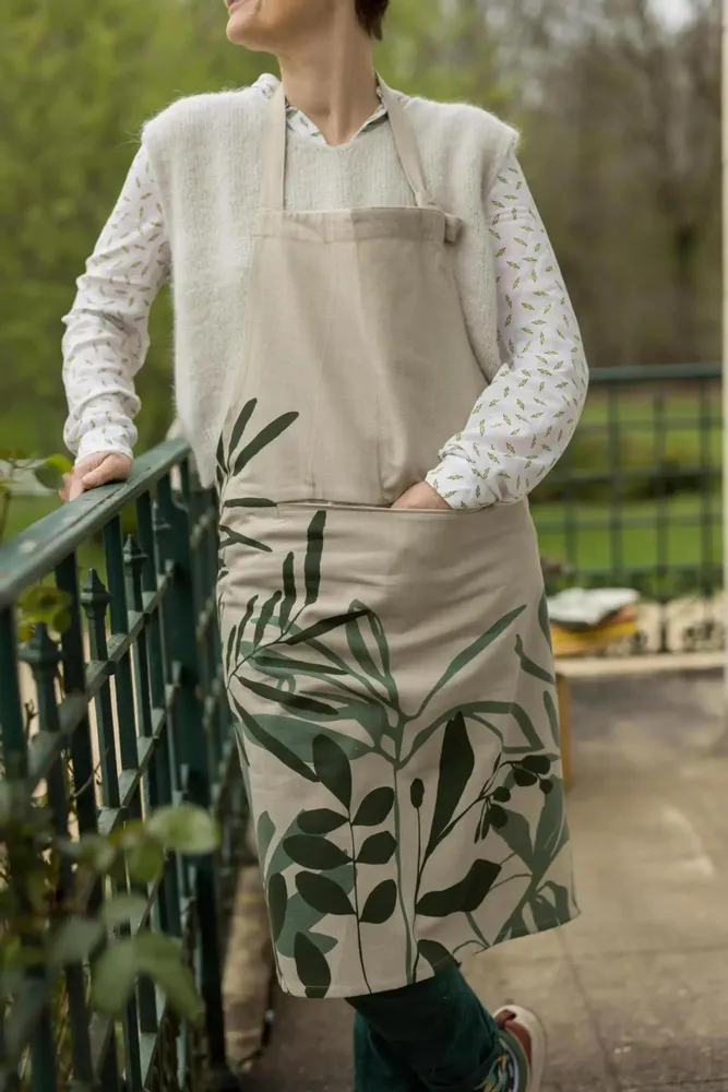 Aprons - Majda Kitchen Apron with Pocket Multico 72 X 85 - MAISON VIVARAISE - SDE VIVARAISE WINKLER