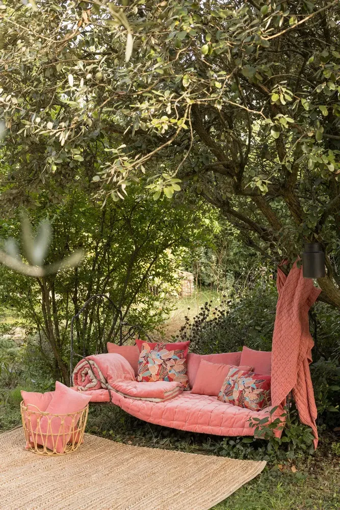 Cushions - Embroidered Cushion Dori Papaye 45 X 45 - MAISON VIVARAISE - SDE VIVARAISE WINKLER