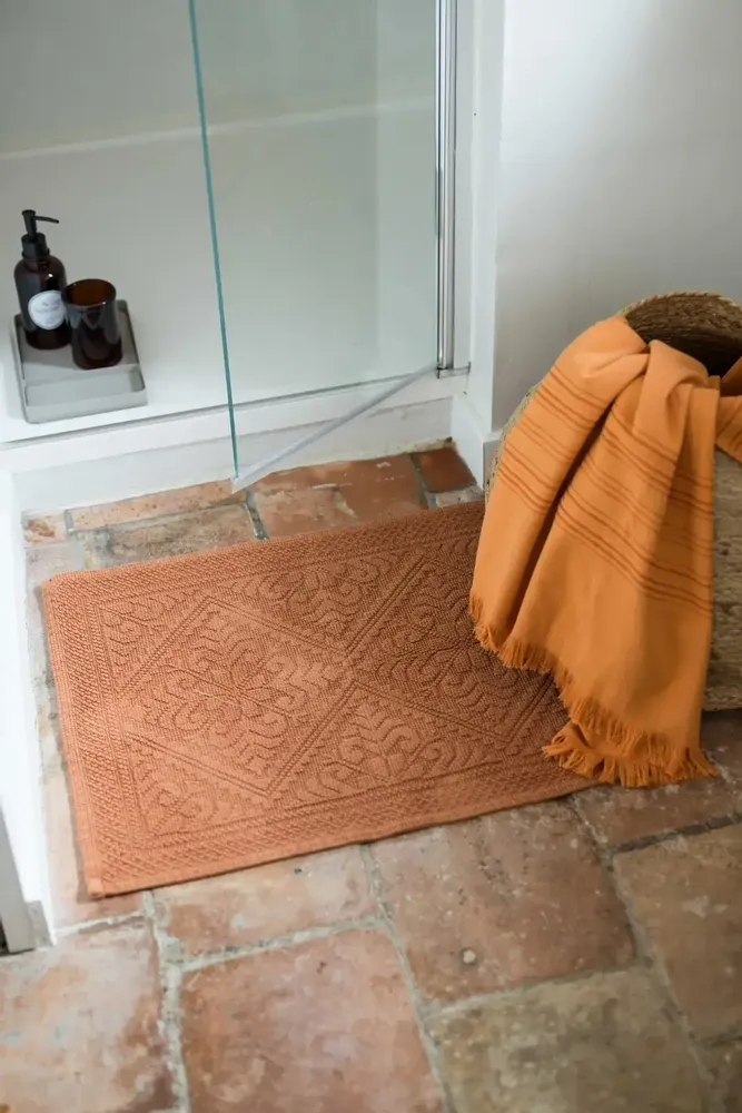 Autres linges de bain - Tapis de bain Enzo Cuivre 54 x 64 - MAISON VIVARAISE - SDE VIVARAISE WINKLER