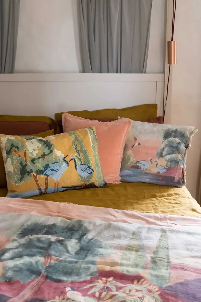 Cushions - Plain Cushion Fara Dragée 45 X 45 - MAISON VIVARAISE - SDE VIVARAISE WINKLER