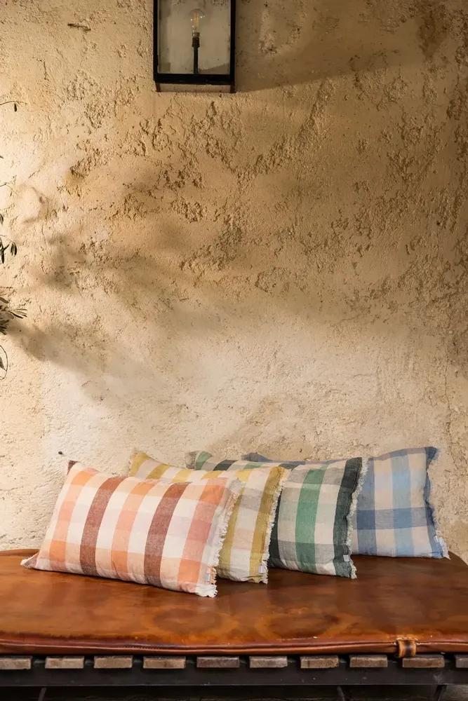 Cushions - Kate Printed Cushion Myosotis 30 X 50 - MAISON VIVARAISE - SDE VIVARAISE WINKLER