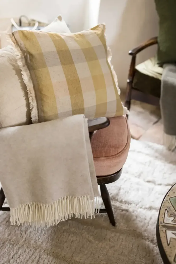 Cushions - Kate Printed Cushion Bronze 45 X 45 - MAISON VIVARAISE - SDE VIVARAISE WINKLER