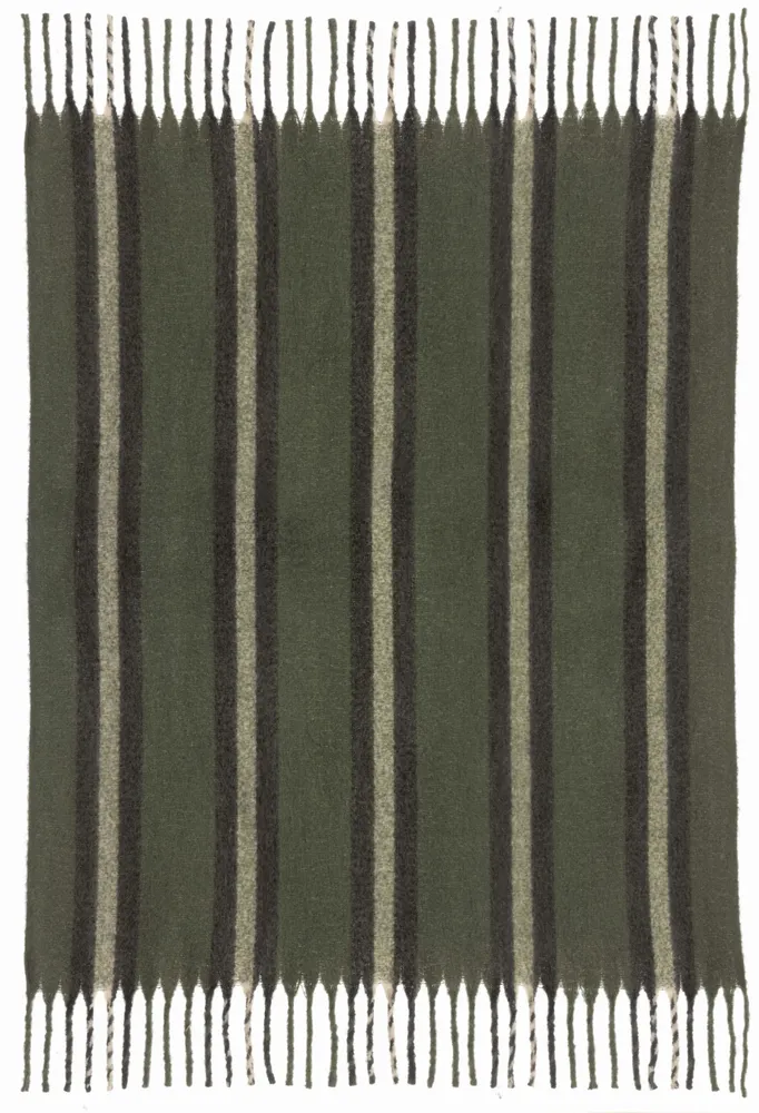 Throw blankets - Recycled Striped Throw Isabel Sapin 130 X 160 - MAISON VIVARAISE - SDE VIVARAISE WINKLER